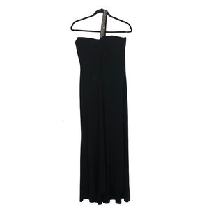 B. Darlin Long Black one strap rhinestone embellished evening gown